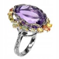 Amethyst Ring 19,83 ct Größe 16 zertifiziert