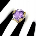 Ring Amethyst 26,34 ct Saphire Silber Größe 16