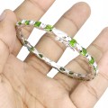 Silberarmband natürliche Diopside 5