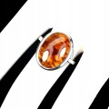 Natural silver amber ring 925 size 16