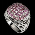 Silver ring 925 size 14  garnets 3