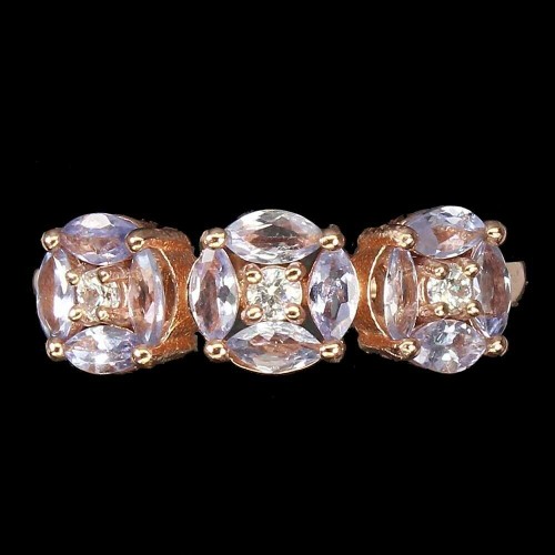 Ring Größe 14 natürliche Tansanite aus 925er Silber 7