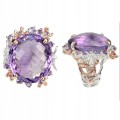 Amethyst Ring 36,22 ct Größe 17,5 zertifiziert