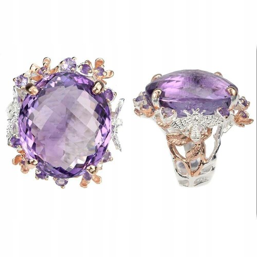 Amethyst Ring 36,22 ct Größe 17,5 zertifiziert