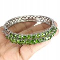 Silberarmband mit Chromdiopsid Zertifikat