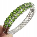 Silberarmband mit Chromdiopsid Zertifikat