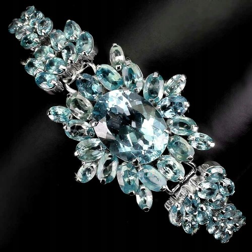 Silberarmband Zirkone Topas Zertifikat 4