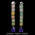 Silberohrringe 925 Opale natürliche Amethyste 5