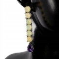 Silberohrringe 925 Opale natürliche Amethyste 5
