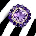 Amethyst Ring 32,14 925 Größe 21 zertifiziert