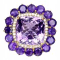 Amethyst Ring 32,14 925 Größe 21 zertifiziert