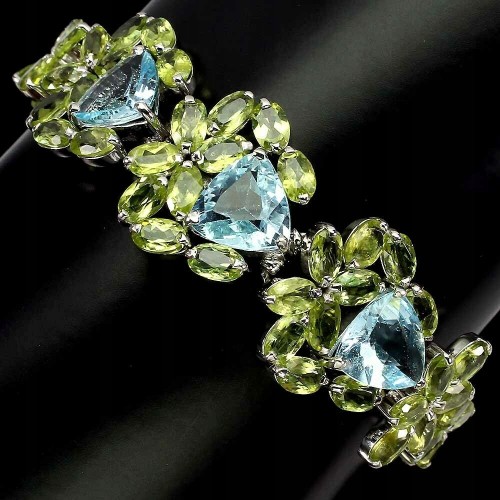 Armband 925 Topas Peridot zertifiziert