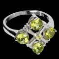 Ring natürlicher Olivin Größe 13,5 schön