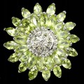 Ring natürliche Saphire 925 Olivin Größe 17,5 2