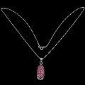 Silberkette 925 natürliche Rubine zart 5