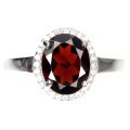 Ring Silber 925 Granat Gr. 11 Natur 3