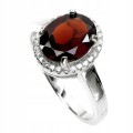 Ring Silber 925 Granat Gr. 11 Natur 3