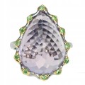 Ring Amethyst 21,19 ct Tsavorit Silber Größe 17
