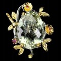 Natürlicher grüner Amethyst Ring 24,66 ct Größe 15,5