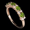 Silberring natürliche Diopside 925 Größe 14
