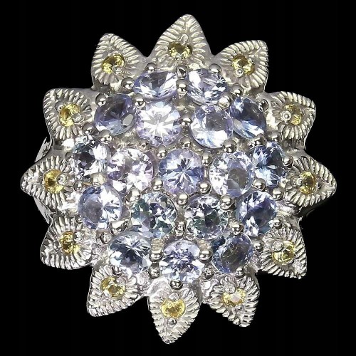 Ring natürliche Tansanit Saphire 925 Größe 16 2