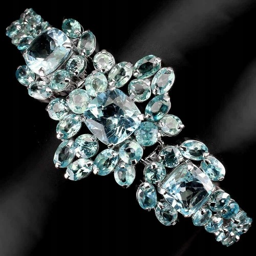 Silbernes Armband mit Zirkonen Topas 3 Zertifikat