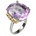 Ring Amethyst 25,45 ct Granat Silber Größe 15