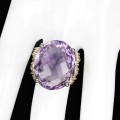 Ring Amethyst 25,45 ct Granat Silber Größe 15