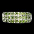 Silberring natürliche Diopside Größe 13,5