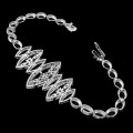 Silberarmband mit natürlichen Granaten Rhodoliten 11