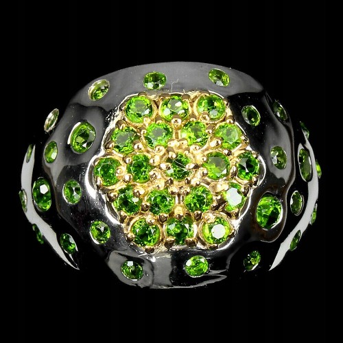 Diopsid Silberring Größe 17,5 925 natur 2