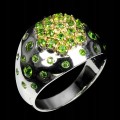 Diopsid Silberring Größe 17,5 925 natur 2