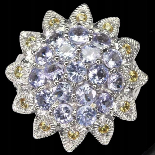 Ring natürliche Tansanit Saphire 925 Größe 16 3