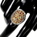 Ring aus Sterlingsilber mit Songea Saphiren Größe 15,5