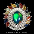 Silberring Opal Saphire Größe 17 4