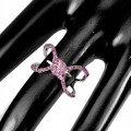 Ring 925 Silber natürliche Rubine Größe 13