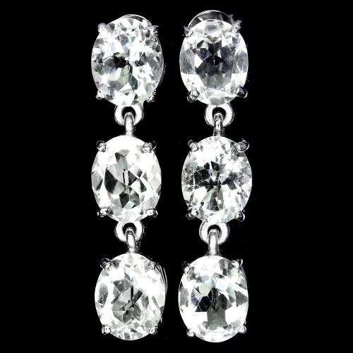 Natur Silberohrringe grüne Amethyste 925 1