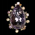 Silberring Größe 17 22,11 ct Ametrin Saphire