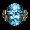Ring 16,04 ct Sky Blue Topas Saphire Größe 16,5