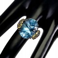 Ring 16,04 ct Sky Blue Topas Saphire Größe 16,5