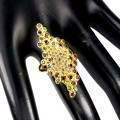 Ring 925 Granate Saphire Diopside Größe 16,5