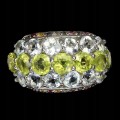 Aquamarin Ring 925 Silber Peridot Größe 16,5
