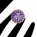 Ring 925 natürliche Granat Amethyste Größe 17