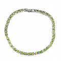 Silberarmband natürliche Diopside 10