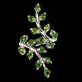 Diopsid Silberring Größe 19 925 natur 2