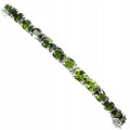 Silberarmband natürliche Diopside 9