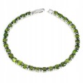 Silberarmband natürliche Diopside 9