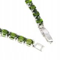 Silberarmband natürliche Diopside 9