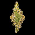 Silberring 925 Tansanit Diopsid Größe 14