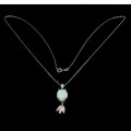 Silberkette Larimar 12x10 mm natur 925 2